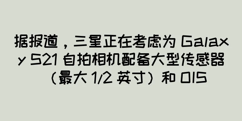 据报道，三星正在考虑为 Galaxy S21 自拍相机配备大型传感器（最大 1/2 英寸）和 OIS