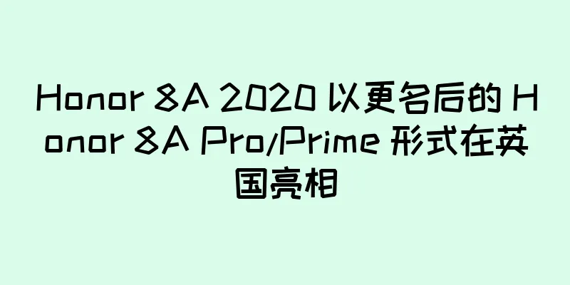Honor 8A 2020 以更名后的 Honor 8A Pro/Prime 形式在英国亮相