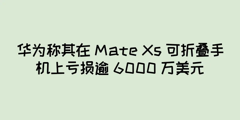 华为称其在 Mate Xs 可折叠手机上亏损逾 6000 万美元
