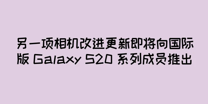 另一项相机改进更新即将向国际版 Galaxy S20 系列成员推出