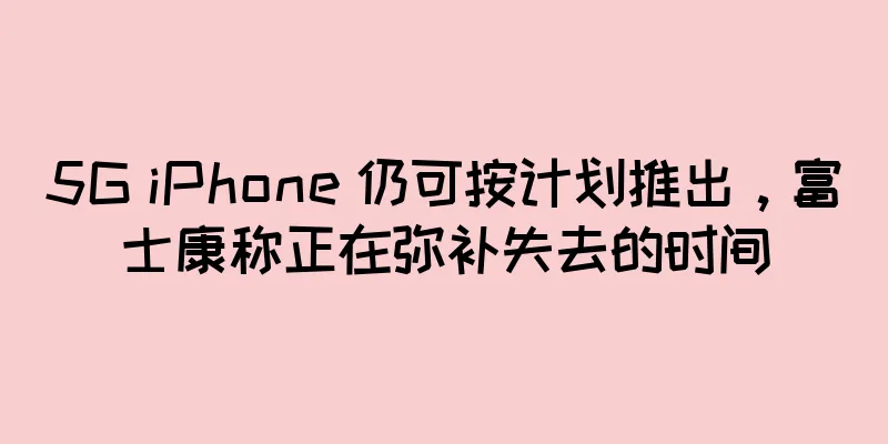 5G iPhone 仍可按计划推出，富士康称正在弥补失去的时间