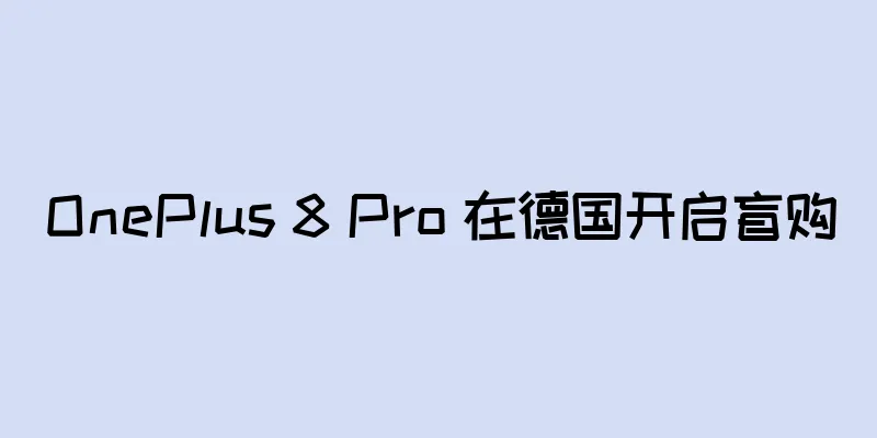 OnePlus 8 Pro 在德国开启盲购