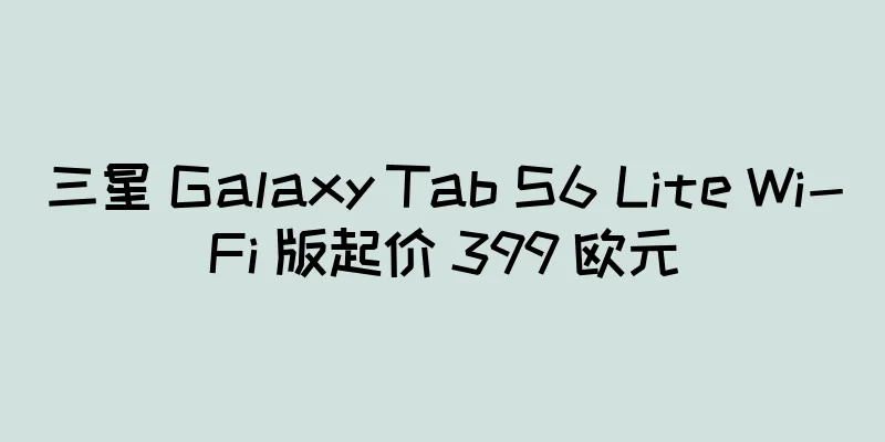 三星 Galaxy Tab S6 Lite Wi-Fi 版起价 399 欧元
