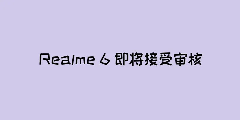 Realme 6 即将接受审核
