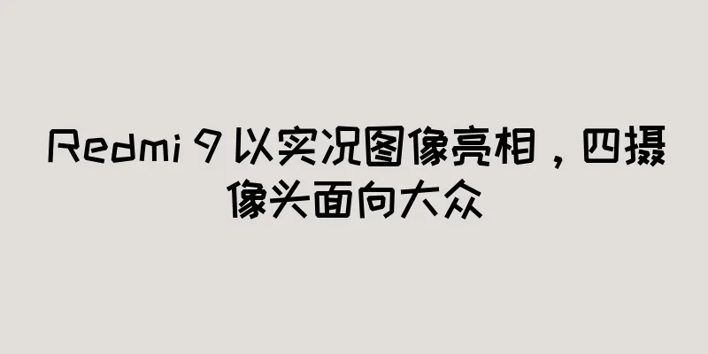 Redmi 9 以实况图像亮相，四摄像头面向大众