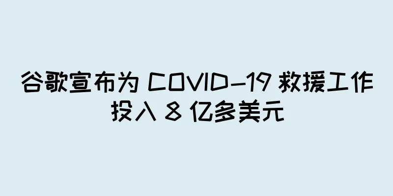谷歌宣布为 COVID-19 救援工作投入 8 亿多美元