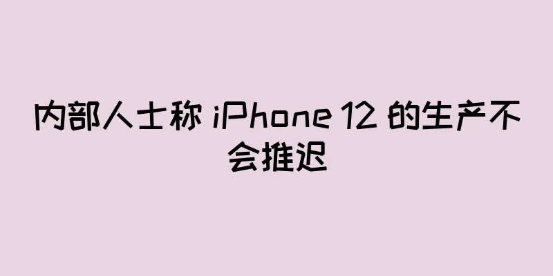 内部人士称 iPhone 12 的生产不会推迟