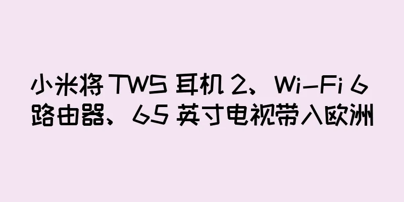 小米将 TWS 耳机 2、Wi-Fi 6 路由器、65 英寸电视带入欧洲