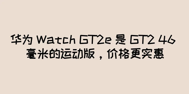 华为 Watch GT2e 是 GT2 46 毫米的运动版，价格更实惠