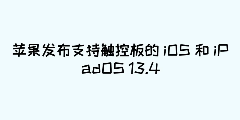 苹果发布支持触控板的 iOS 和 iPadOS 13.4