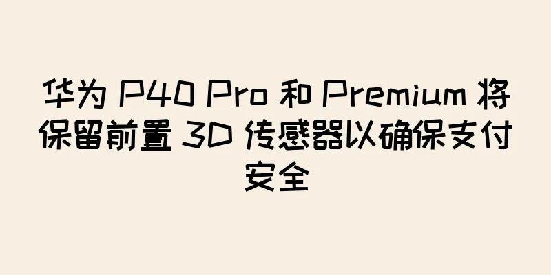 华为 P40 Pro 和 Premium 将保留前置 3D 传感器以确保支付安全