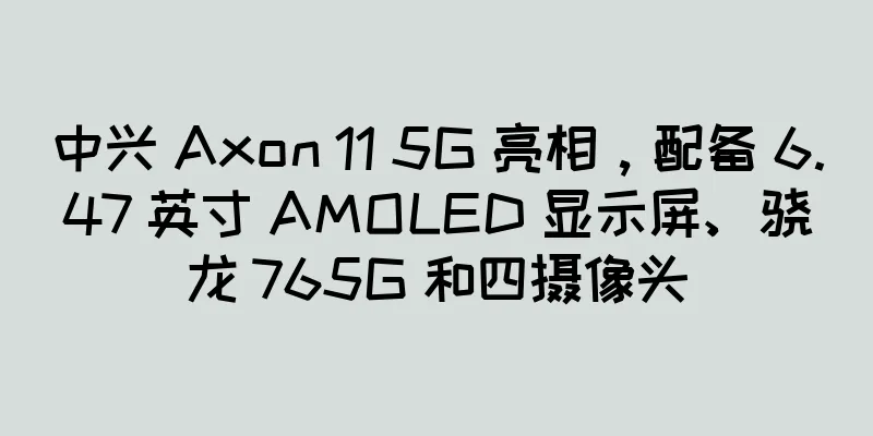 中兴 Axon 11 5G 亮相，配备 6.47 英寸 AMOLED 显示屏、骁龙 765G 和四摄像头