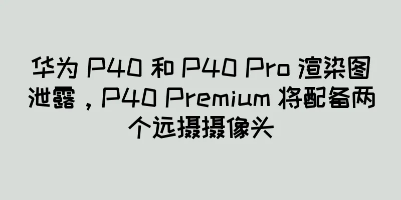 华为 P40 和 P40 Pro 渲染图泄露，P40 Premium 将配备两个远摄摄像头