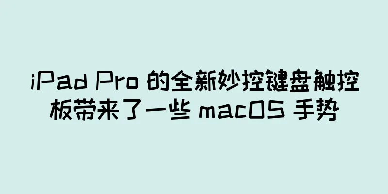 iPad Pro 的全新妙控键盘触控板带来了一些 macOS 手势