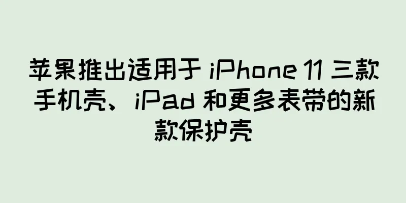 苹果推出适用于 iPhone 11 三款手机壳、iPad 和更多表带的新款保护壳