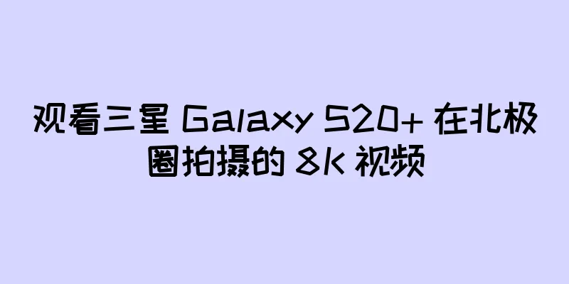观看三星 Galaxy S20+ 在北极圈拍摄的 8K 视频