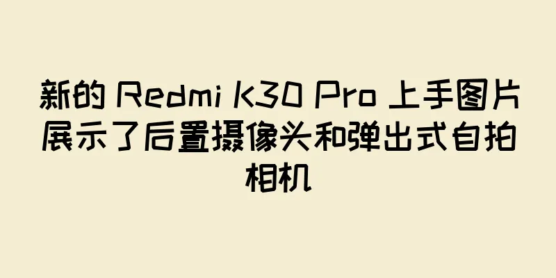 新的 Redmi K30 Pro 上手图片展示了后置摄像头和弹出式自拍相机