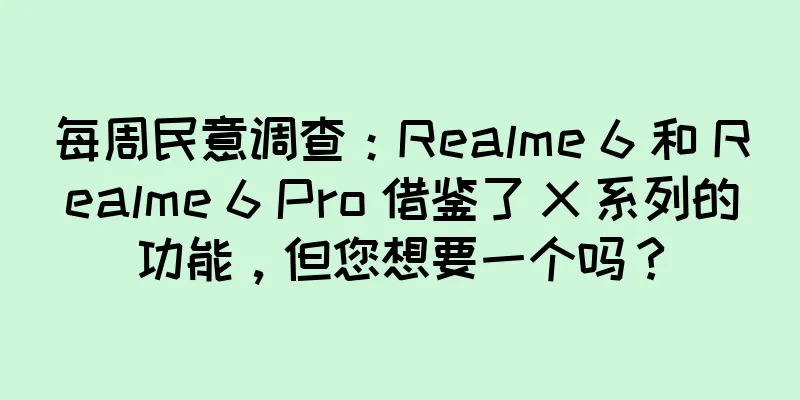 每周民意调查：Realme 6 和 Realme 6 Pro 借鉴了 X 系列的功能，但您想要一个吗？