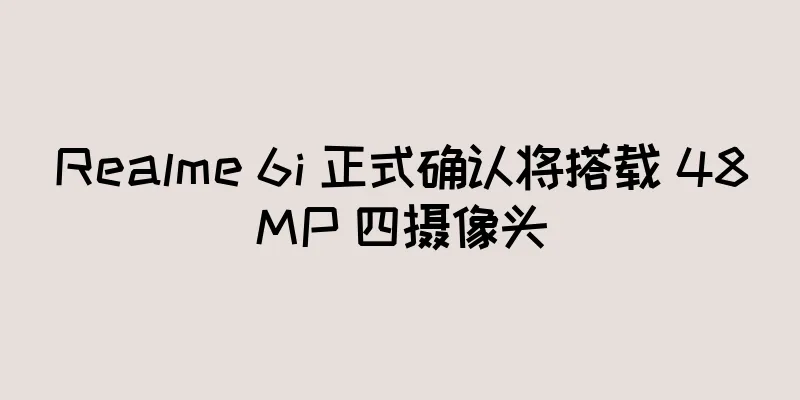 Realme 6i 正式确认将搭载 48MP 四摄像头