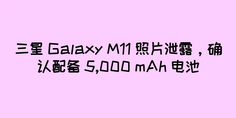 三星 Galaxy M11 照片泄露，确认配备 5,000 mAh 电池