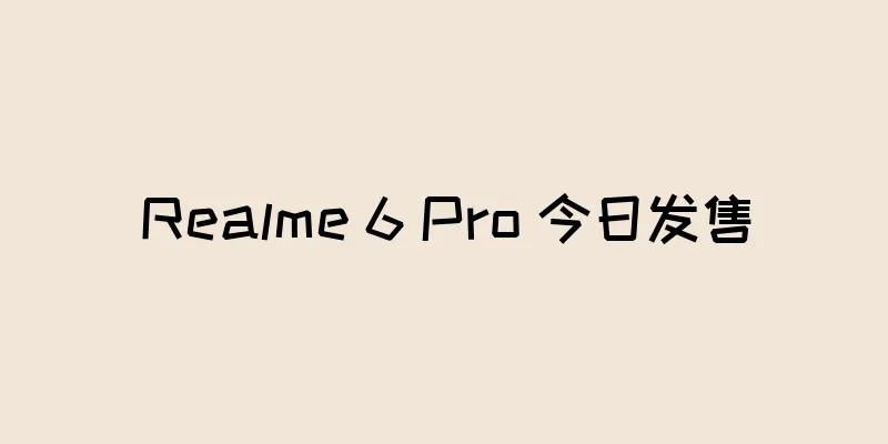 Realme 6 Pro 今日发售