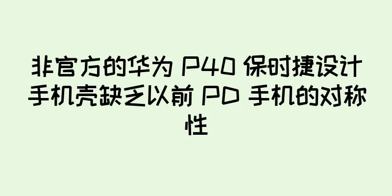 非官方的华为 P40 保时捷设计手机壳缺乏以前 PD 手机的对称性