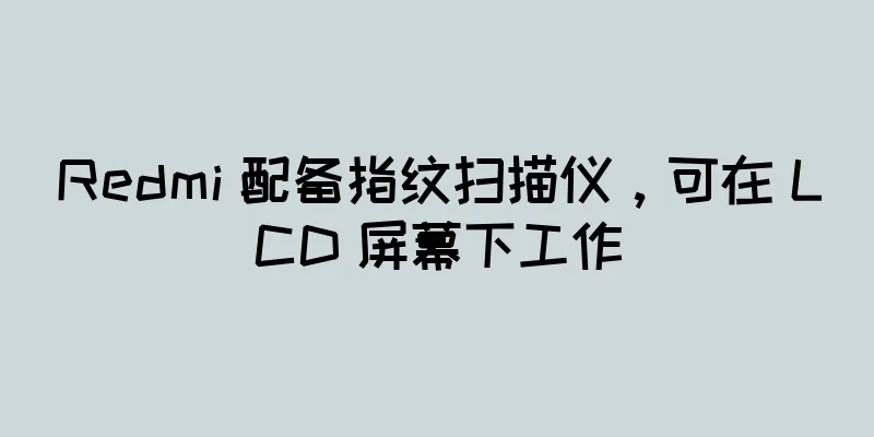 Redmi 配备指纹扫描仪，可在 LCD 屏幕下工作