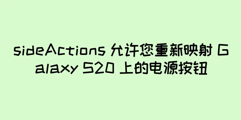 sideActions 允许您重新映射 Galaxy S20 上的电源按钮