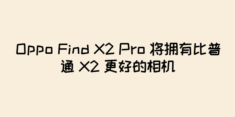 Oppo Find X2 Pro 将拥有比普通 X2 更好的相机