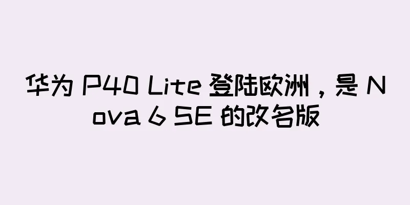 华为 P40 Lite 登陆欧洲，是 Nova 6 SE 的改名版