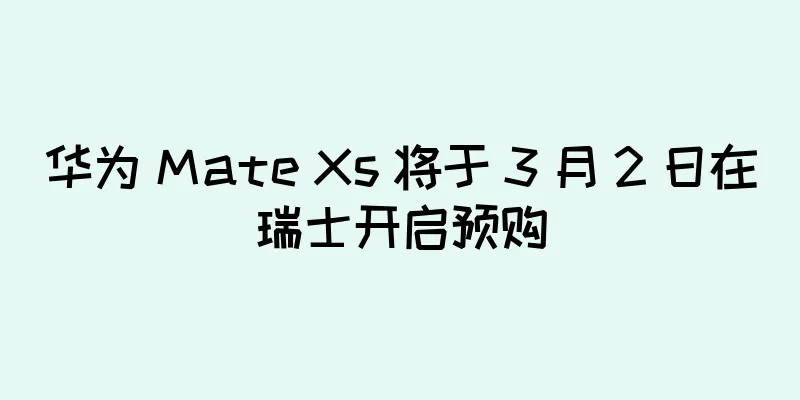 华为 Mate Xs 将于 3 月 2 日在瑞士开启预购