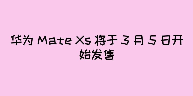 华为 Mate Xs 将于 3 月 5 日开始发售