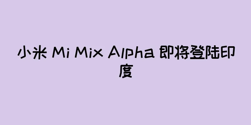 小米 Mi Mix Alpha 即将登陆印度