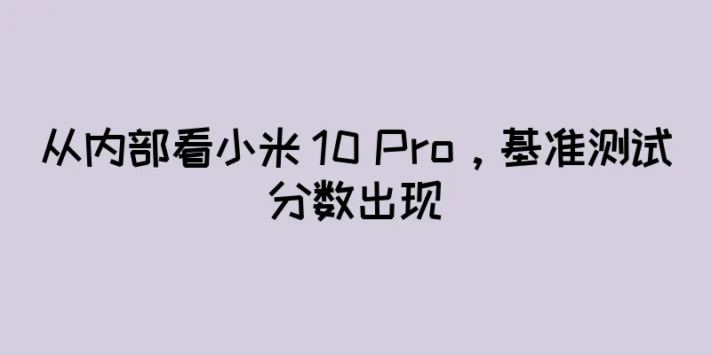 从内部看小米 10 Pro，基准测试分数出现