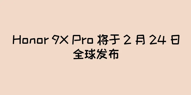 Honor 9X Pro 将于 2 月 24 日全球发布