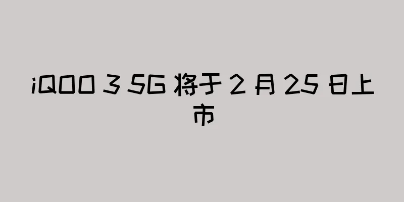 iQOO 3 5G 将于 2 月 25 日上市