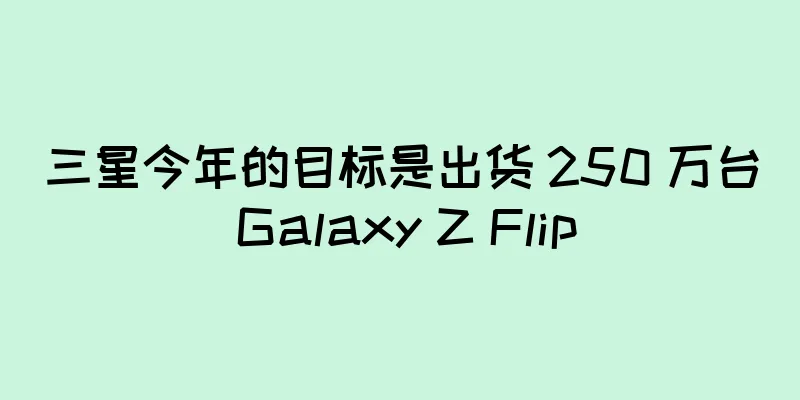 三星今年的目标是出货 250 万台 Galaxy Z Flip