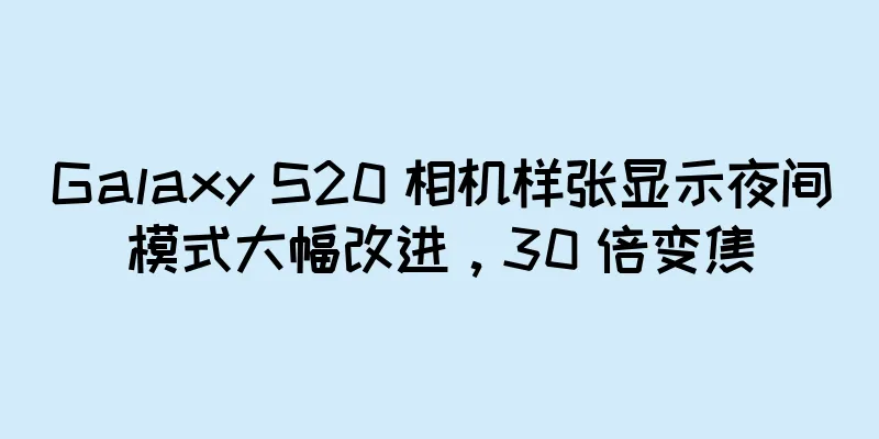 Galaxy S20 相机样张显示夜间模式大幅改进，30 倍变焦