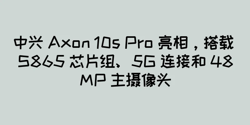 中兴 Axon 10s Pro 亮相，搭载 S865 芯片组、5G 连接和 48MP 主摄像头