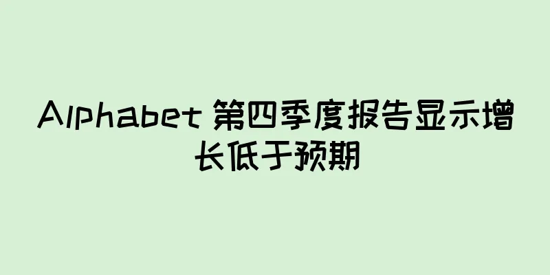 Alphabet 第四季度报告显示增长低于预期
