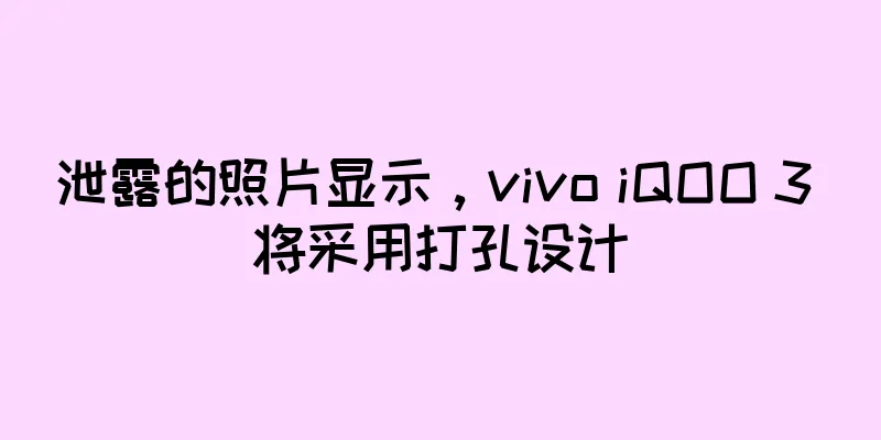 泄露的照片显示，vivo iQOO 3 将采用打孔设计