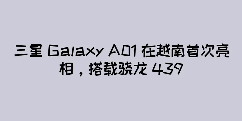 三星 Galaxy A01 在越南首次亮相，搭载骁龙 439