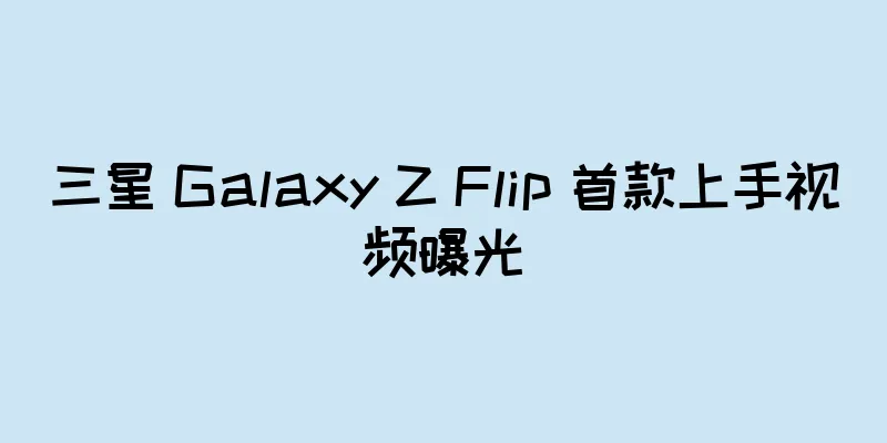 三星 Galaxy Z Flip 首款上手视频曝光