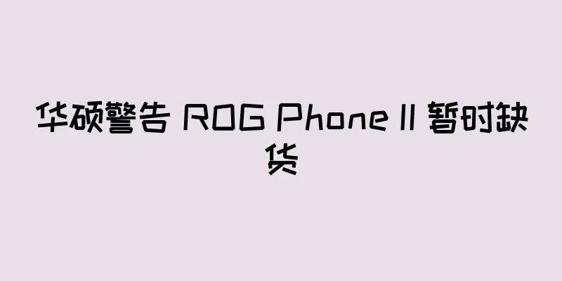 华硕警告 ROG Phone II 暂时缺货