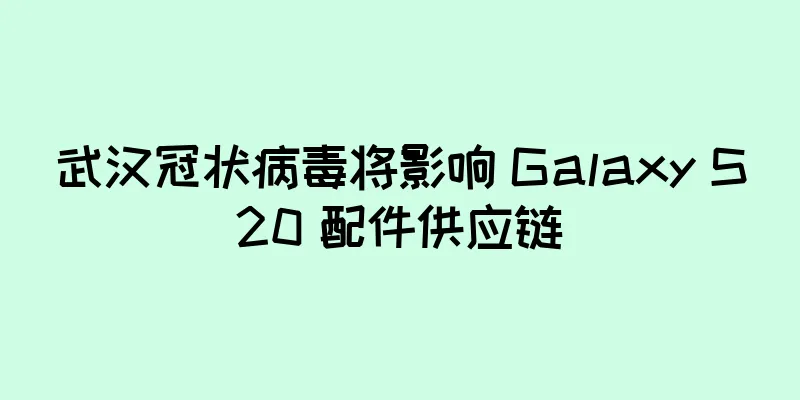 武汉冠状病毒将影响 Galaxy S20 配件供应链