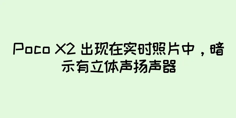 Poco X2 出现在实时照片中，暗示有立体声扬声器