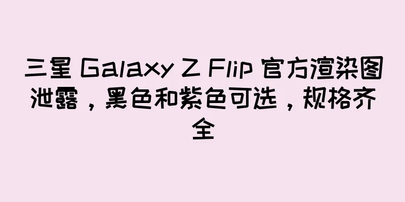 三星 Galaxy Z Flip 官方渲染图泄露，黑色和紫色可选，规格齐全