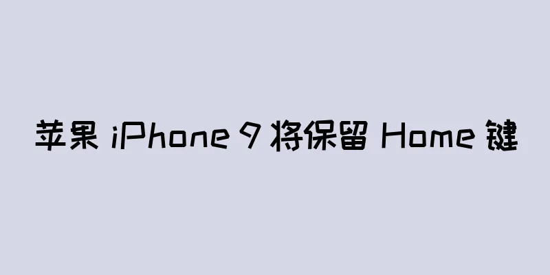 苹果 iPhone 9 将保留 Home 键