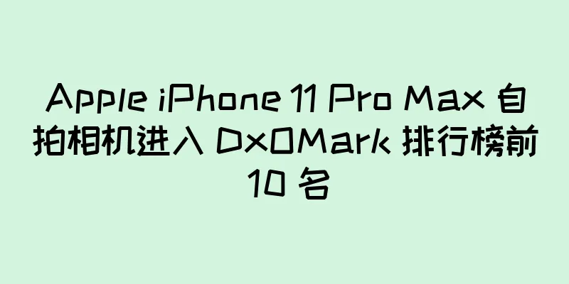 Apple iPhone 11 Pro Max 自拍相机进入 DxOMark 排行榜前 10 名
