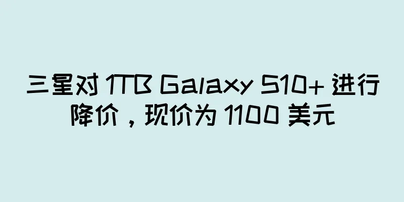 三星对 1TB Galaxy S10+ 进行降价，现价为 1100 美元